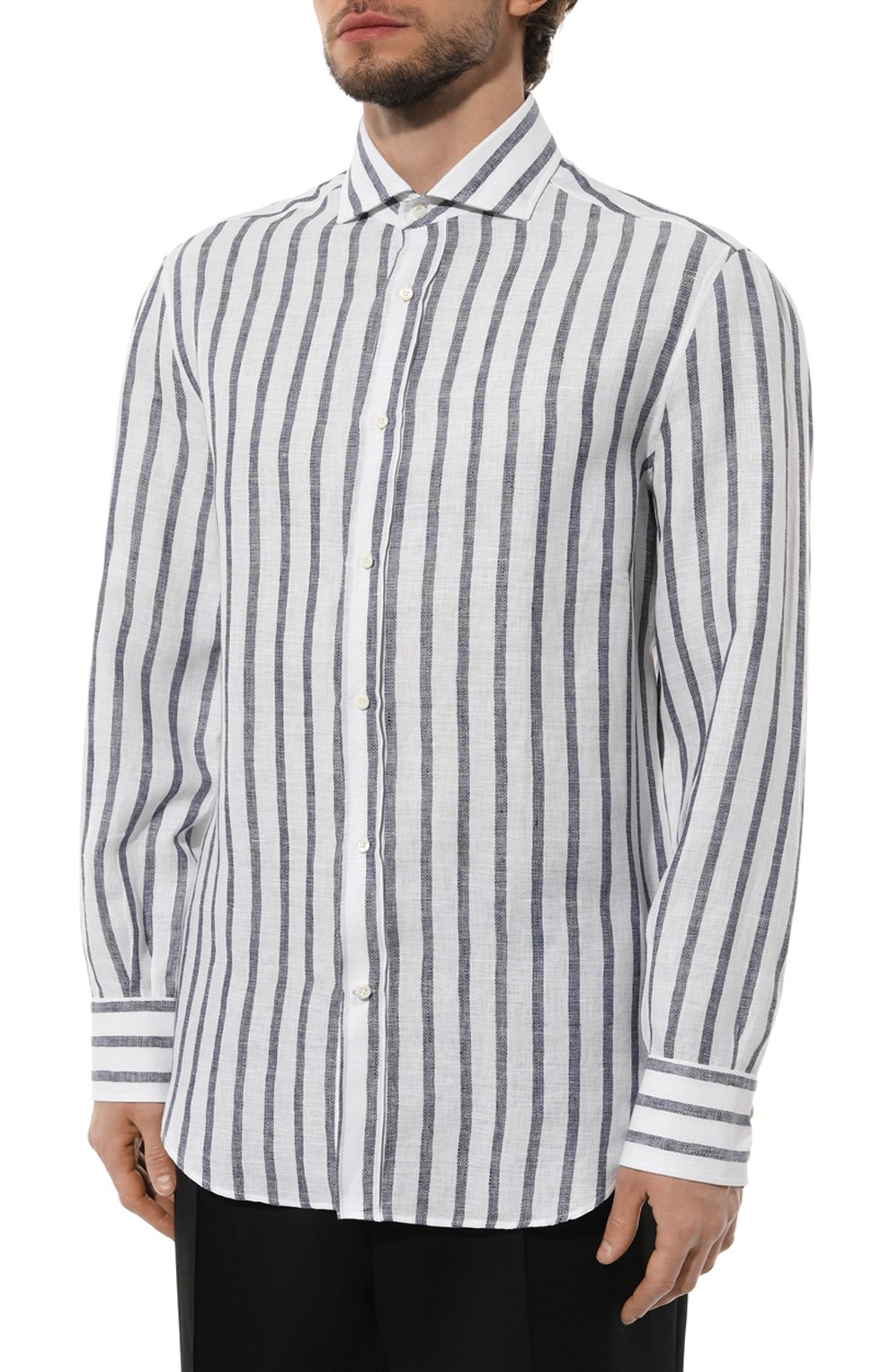 Льняная рубашка BRUNELLO CUCINELLI, арт. MM6450028, фото 3