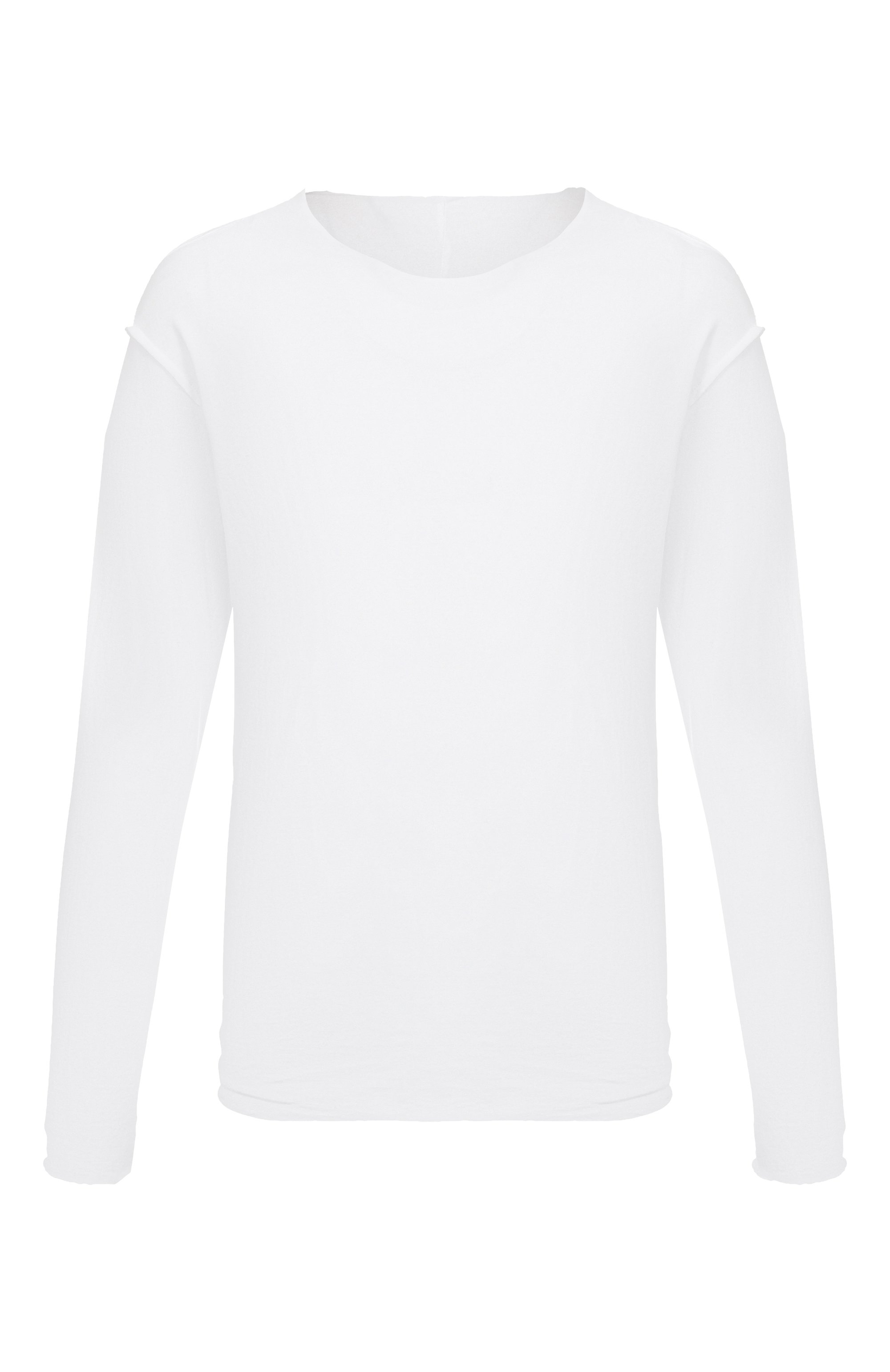 Хлопковый лонгслив ATTACHMENT белого цвета по цене 36700 руб., арт. AJ52-091, фото 1 Хлопковый лонгслив ATTACHMENT, арт. AJ52-091, фото 1