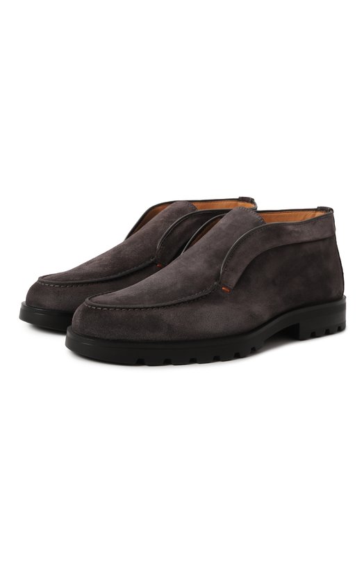 Замшевые ботинки Detroit Santoni MGDG17823NE0BSEY Серый MGDG17823NE0BSEY