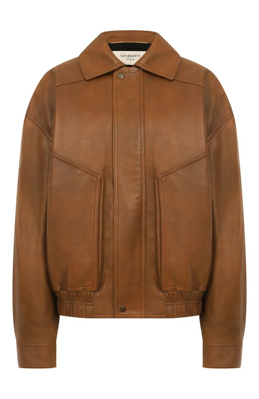 Кожаная куртка Saint Laurent 824387/YCSF2 Коричневый 824387/YCSF2