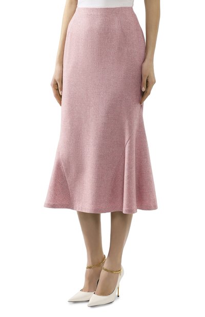 Шерстяная юбка ULYANA SERGEENKO розового цвета по цене 130000 руб., арт. 0169р18 (GNM003FW19P), фото 3 Шерстяная юбка ULYANA SERGEENKO, арт. 0169р18 (GNM003FW19P), фото 3