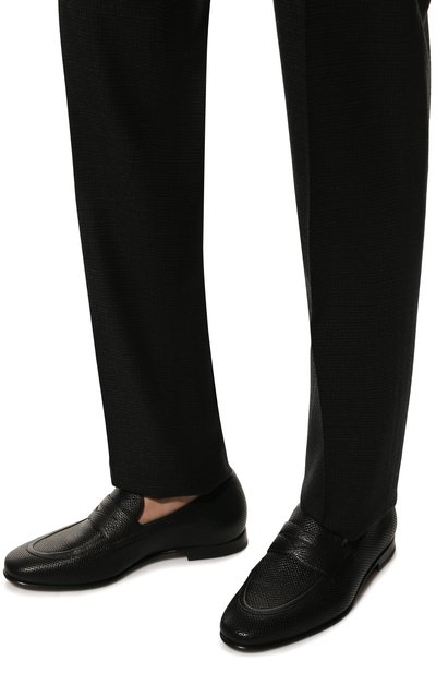 Кожаные пенни-лоферы BARRETT черного цвета по цене 53950 руб., арт. 131U016.3/CERV0 ACC. F0.45312, фото 3 Кожаные пенни-лоферы BARRETT, арт. 131U016.3/CERV0 ACC. F0.45312, фото 3