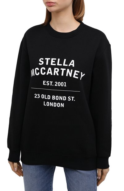 Хлопковый свитшот STELLA MCCARTNEY черного цвета по цене 49700 руб., арт. 601847/SMP83, фото 3 Хлопковый свитшот STELLA MCCARTNEY, арт. 601847/SMP83, фото 3