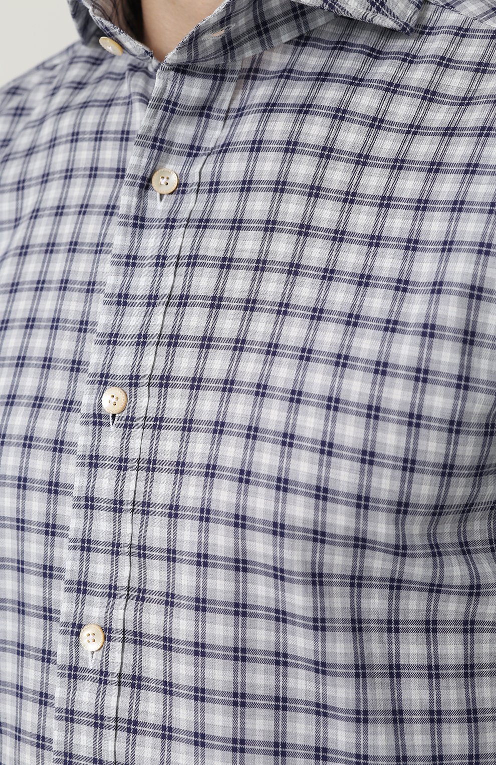 Хлопковая рубашка в клетку LUIGI BORRELLI, арт. EV18/TS4096, фото 5