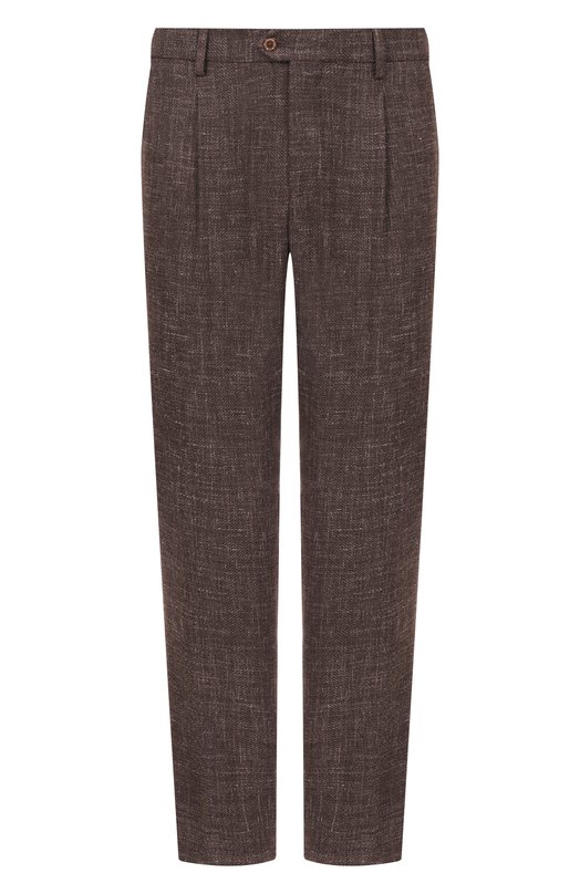 Брюки из шерсти и кашемира Marco Pescarolo FAR/5326 Коричневый FAR/5326