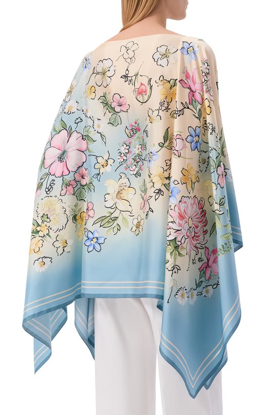 Шелковый топ Elie Saab 710010413 Разноцветный  710010413 Фото 4