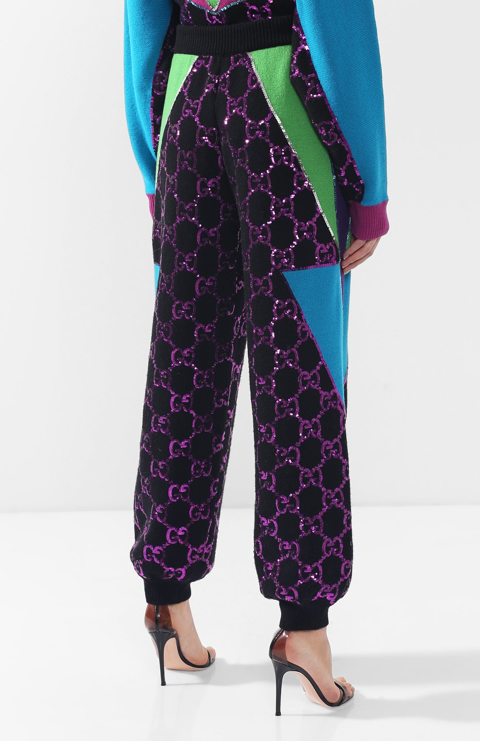 Шерстяные брюки с декоративной отделкой GUCCI, арт. 540189/X994A, фото 4