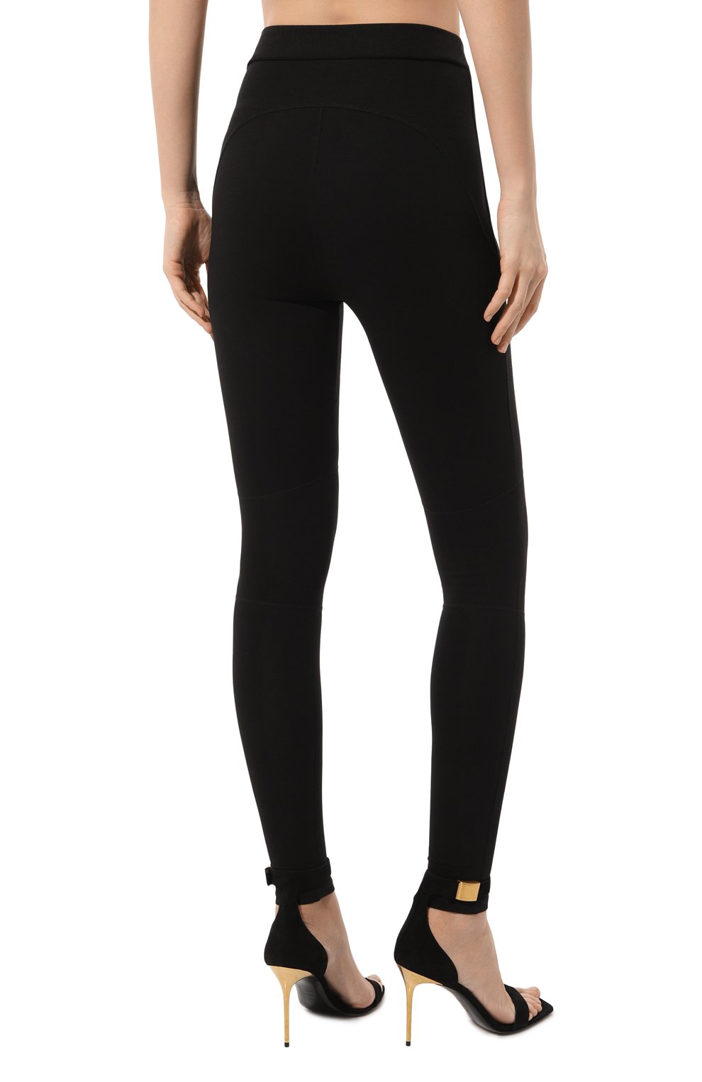 Легинсы BALMAIN черного цвета по цене 87750 руб., арт. CF10C036/JH30, фото 4 Легинсы BALMAIN, арт. CF10C036/JH30, фото 4