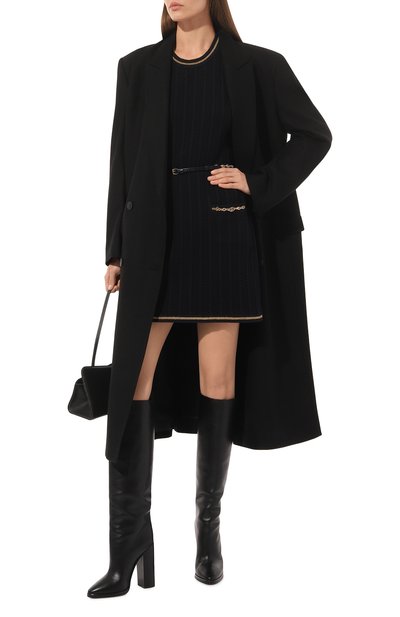 Платье из шерсти и хлопка GUCCI синего цвета по цене 222000 руб., арт. 658350 XKBVO, фото 2 Платье из шерсти и хлопка GUCCI, арт. 658350 XKBVO, фото 2