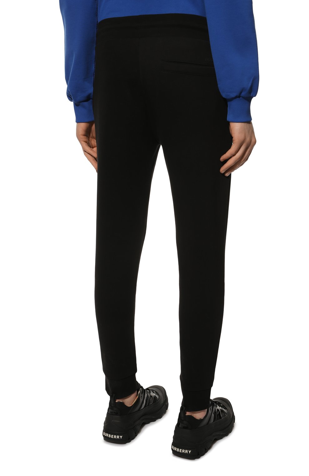 Хлопковые джоггеры BOSS черного цвета по цене 18600 руб., арт. 50471958, фото 4 Хлопковые джоггеры BOSS, арт. 50471958, фото 4