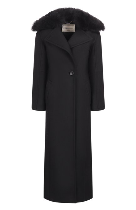 Женское шерстяное пальто с отделкой из овчины BLUMARINE, арт. 2S099W_SET