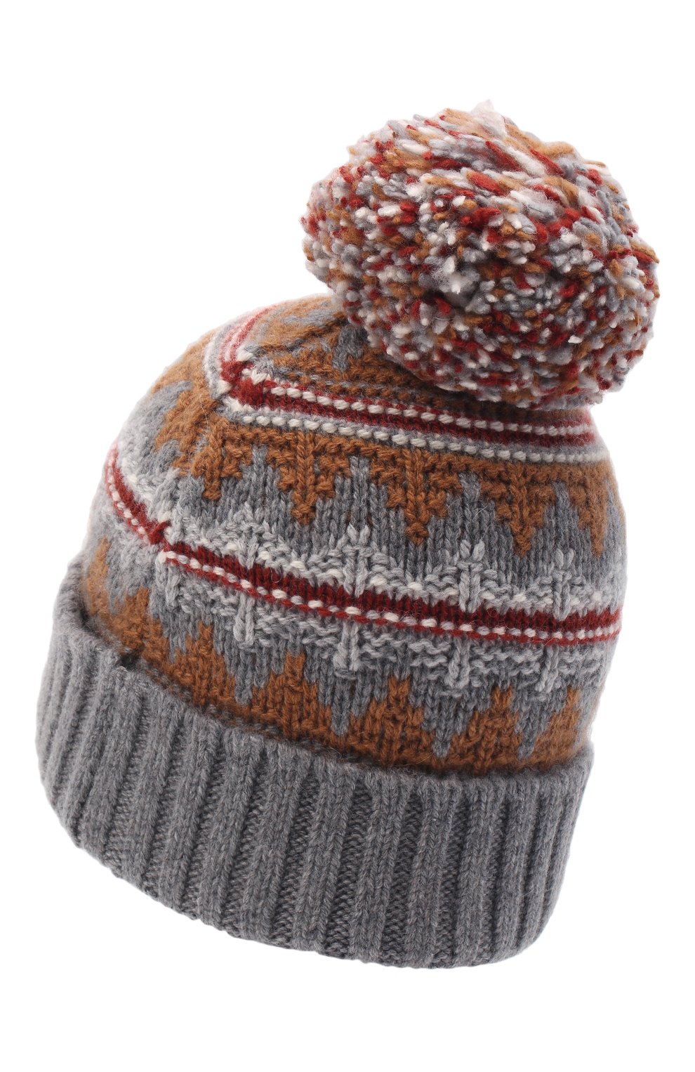 Кашемировая шапка LORO PIANA серого цвета по цене 59400 руб., арт. FAL9117, фото 3 Кашемировая шапка LORO PIANA, арт. FAL9117, фото 3