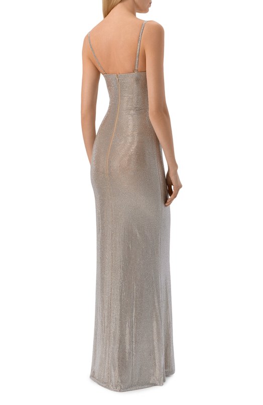 Платье с отделкой стразами Giuseppe di Morabito 06PSDR515FC 16316 Серебряный  06PSDR515FC 16316 Фото 3