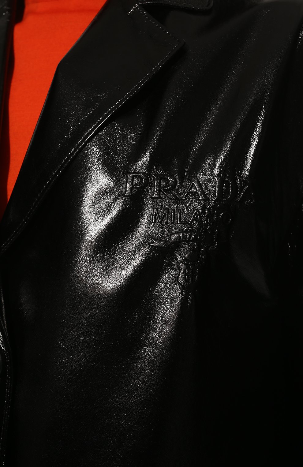 Кожаный жакет PRADA черного цвета по цене 450000 руб., арт. 55802-10RE-F0002, фото 5 Кожаный жакет PRADA, арт. 55802-10RE-F0002, фото 5