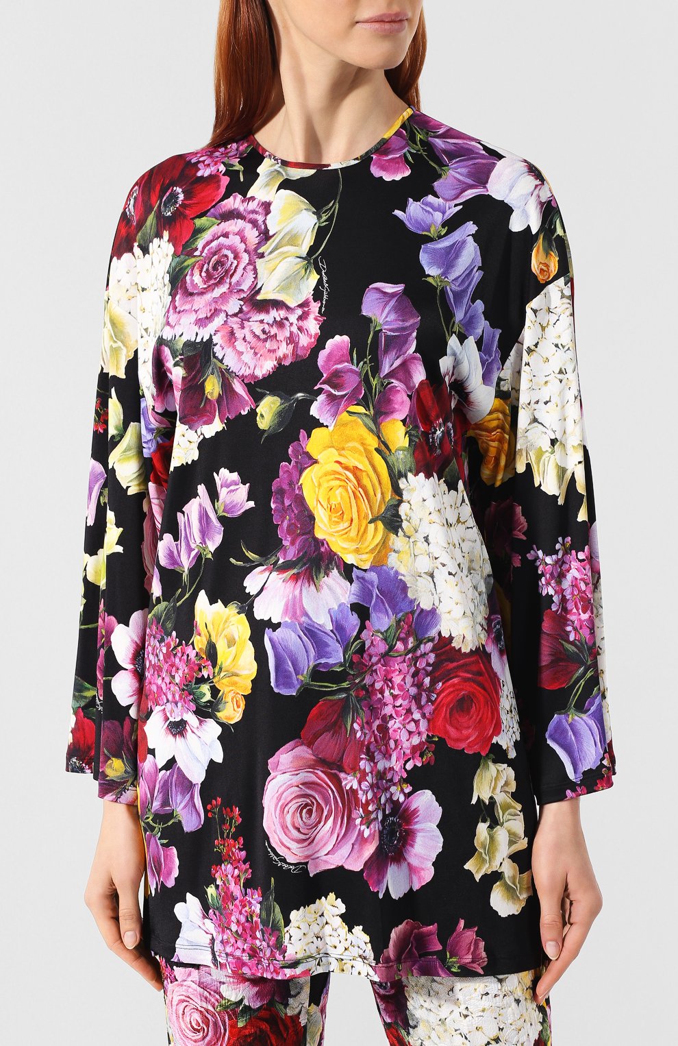 Топ с принтом DOLCE & GABBANA разноцветного цвета по цене 79950 руб., арт. F71X4T/FSG09, фото 3 Топ с принтом DOLCE & GABBANA, арт. F71X4T/FSG09, фото 3