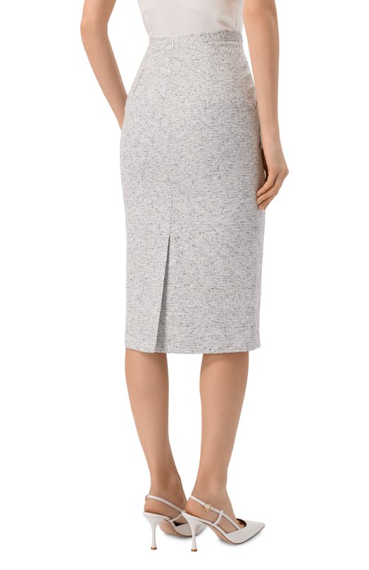 Юбка с отделкой пайетками Kiton D60208K0941G Серый  D60208K0941G Фото 4