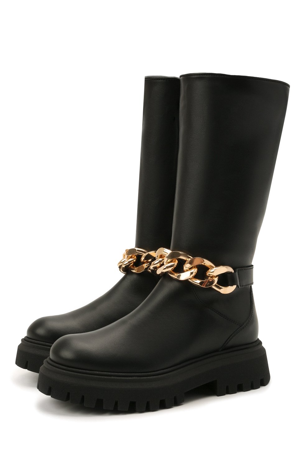 Кожаные сапоги MISSOURI черного цвета по цене 27250 руб., арт. 91782/27-30, фото 1 Кожаные сапоги MISSOURI, арт. 91782/27-30, фото 1