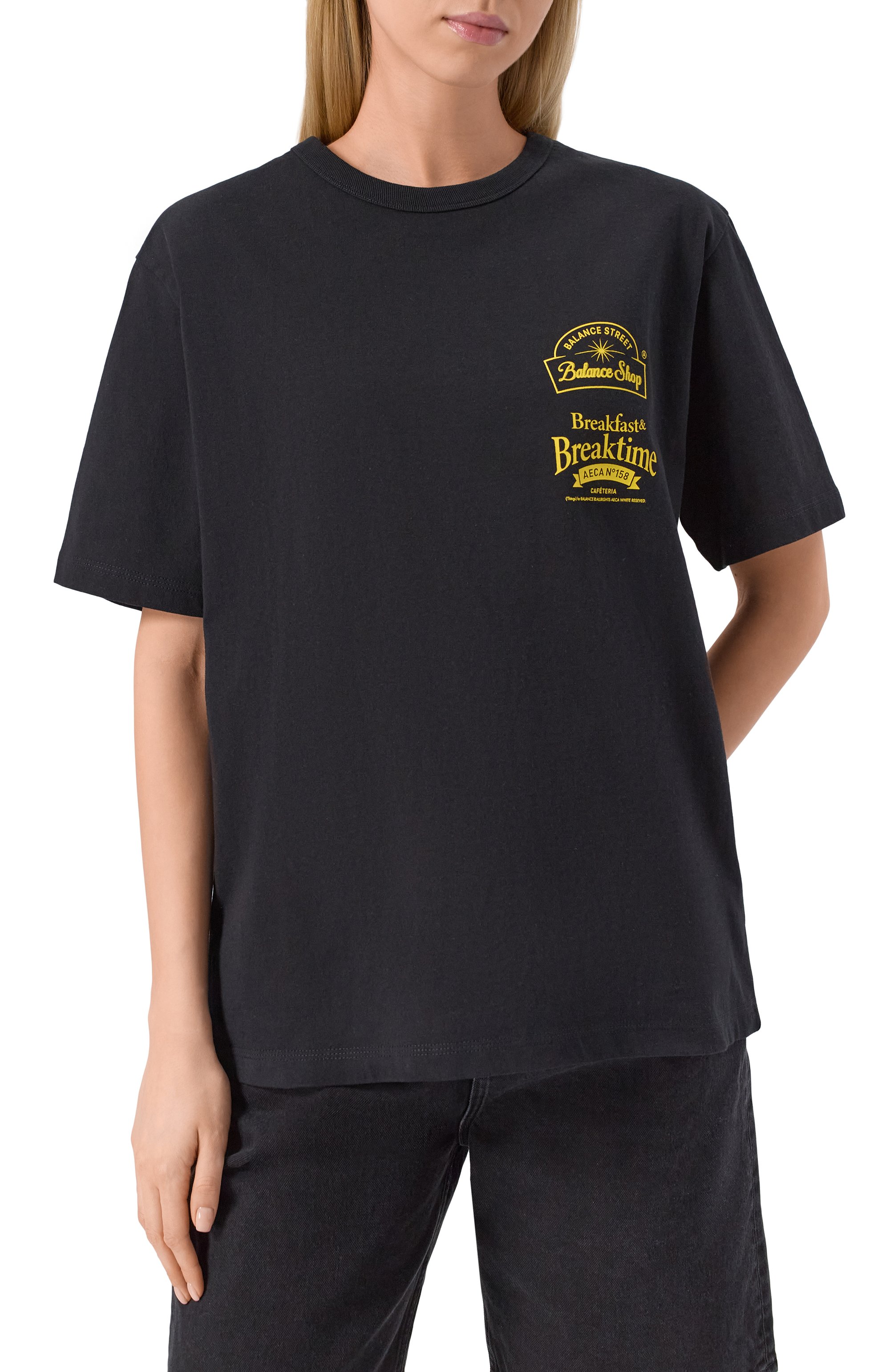 Хлопковая футболка AECA WHITE, арт. AWCMSSBBTTSSO007A2.BLACK (M), фото 3