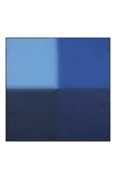 Шелковый платок LANVIN синего цвета по цене 6515 руб., арт. 2909/HANDKERCHIEF, фото 3 Шелковый платок LANVIN, арт. 2909/HANDKERCHIEF, фото 3