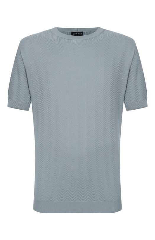 Джемпер из шелка и хлопка Giorgio Armani GM003132/AF24705 Серый GM003132/AF24705