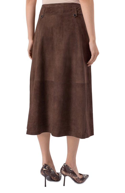 Замшевая юбка Venera M. Е-84 Коричневый  Е-84 Фото 4