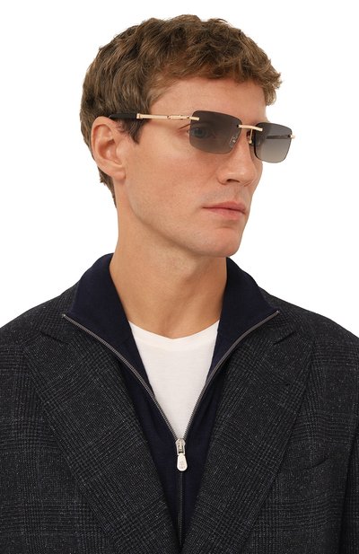 Солнцезащитные очки ZILLI коричневого цвета по цене 83700 руб., арт. ZI-65056 C01, фото 3 Солнцезащитные очки ZILLI, арт. ZI-65056 C01, фото 3