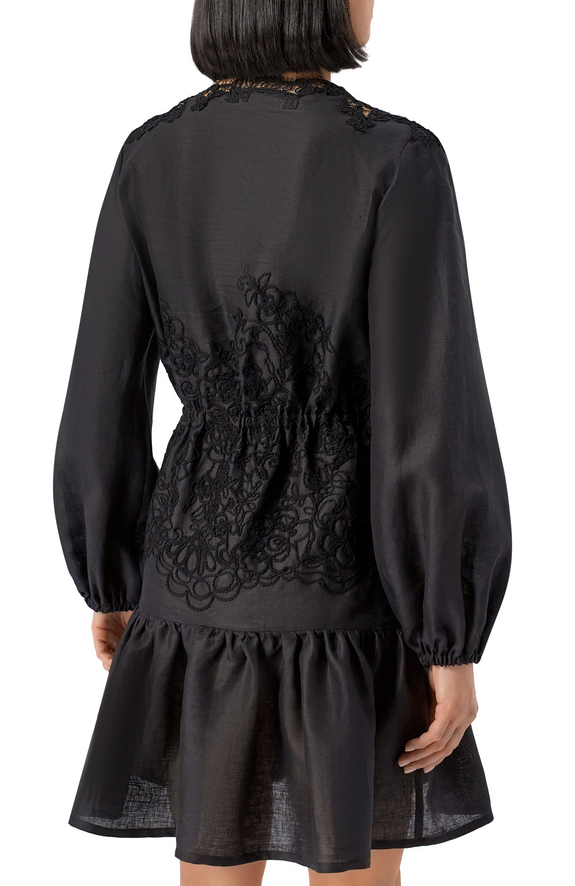 Платье из хлопка и льна ERMANNO SCERVINO, арт. D464Q627NZB, фото 4