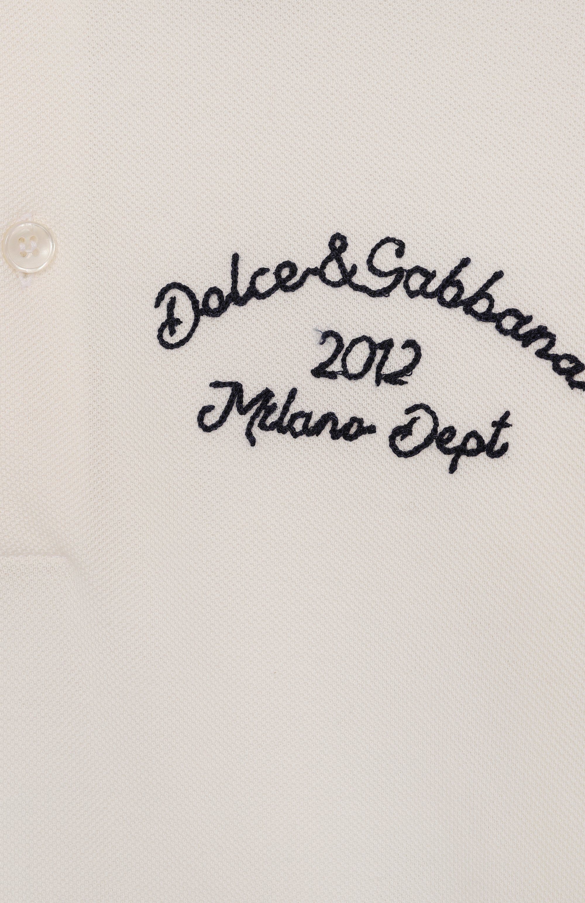 Хлопковое поло DOLCE & GABBANA, арт. L4JTGW/G7PFM/2-6, фото 3