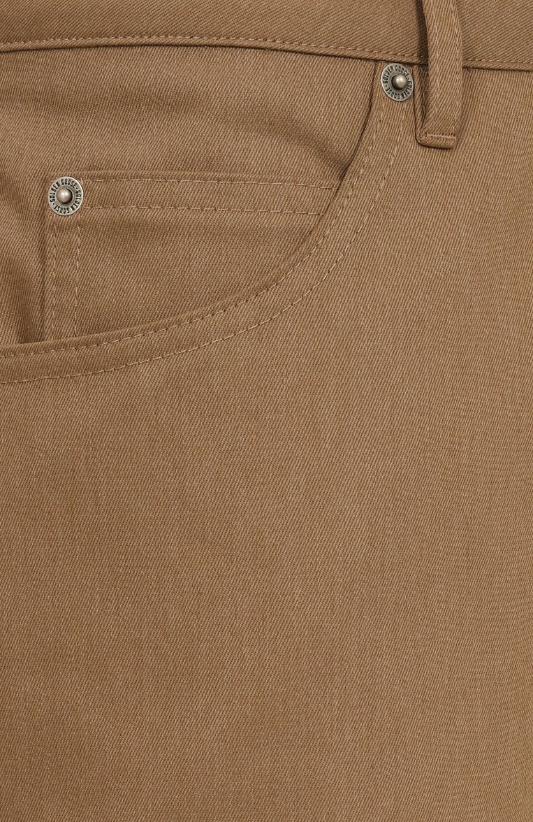Мужские джинсы GOLDEN GOOSE DELUXE BRAND бежевого цвета, арт. GMP01942.P001558 | Фото 6 (Длина (брюки, джинсы): Стандартные; Материал внешний: Хлопок, Синтетический материал, Деним; Кросс-КТ: Деним; Силуэт М (брюки): Широкие; Стили: Повседнев�ный; Детали: Накладные карманы, Декор; Автоматизация ТО: Проставлено; Автоматизация состава: Проставлено)