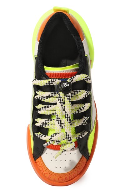 Кеды DOLCE & GABBANA разноцветного цвета по цене 35200 руб., арт. DA5120/AB718/24-28, фото 4 Кеды DOLCE & GABBANA, арт. DA5120/AB718/24-28, фото 4