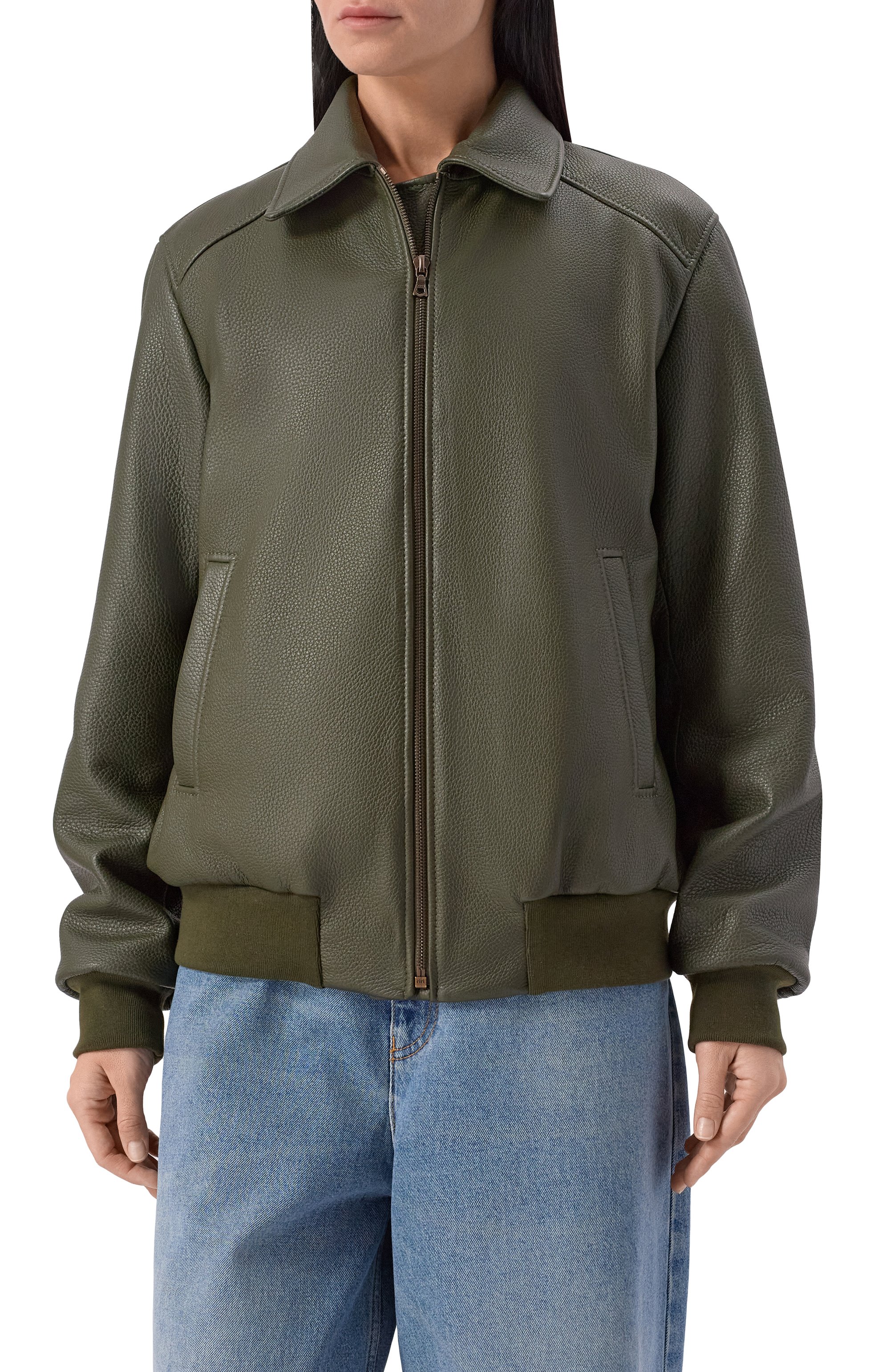 Кожаный бомбер MASLOV, арт. SMB63, фото 3