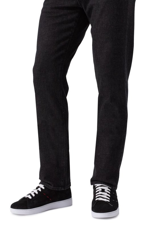 Замшевые кеды Kiton USSA068N0130204 Чёрный  USSA068N0130204 Фото 3