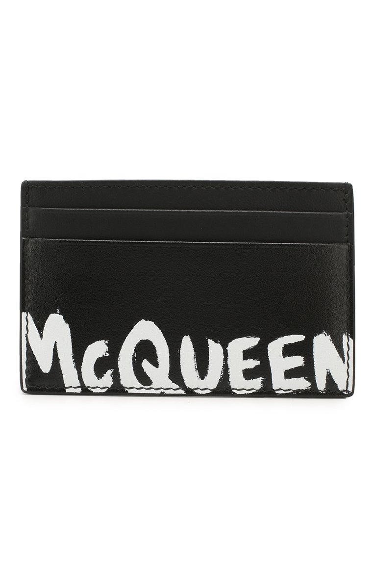 Мужской кожаный футляр для кредитных карт ALEXANDER MCQUEEN черно-белого цвета, арт. 602144/1NT1B | Фото 1 (Статус прове�рки: Проверена категория; Материал: Натуральная кожа; Нос: Не проставлено)
