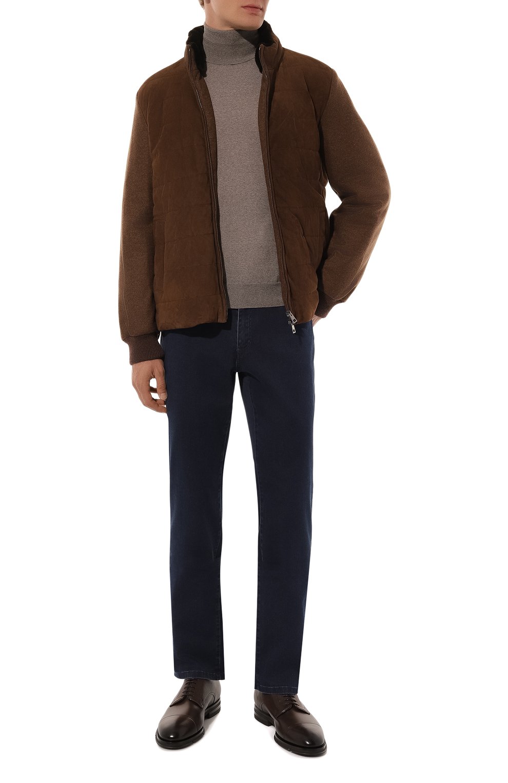 Комбинированная куртка с воротником из нутрии ANDREA CAMPAGNA, арт. 24U108, фото 2