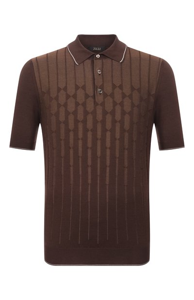 Мужская поло из шелка и хлопка ZILLI, арт. KBP002M0107VCRC00
