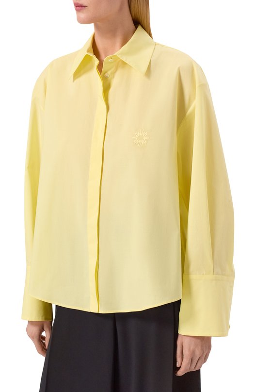 Хлопковая рубашка Zuhair Murad RSH26343/P0C0007 Жёлтый  RSH26343/P0C0007 Фото 3