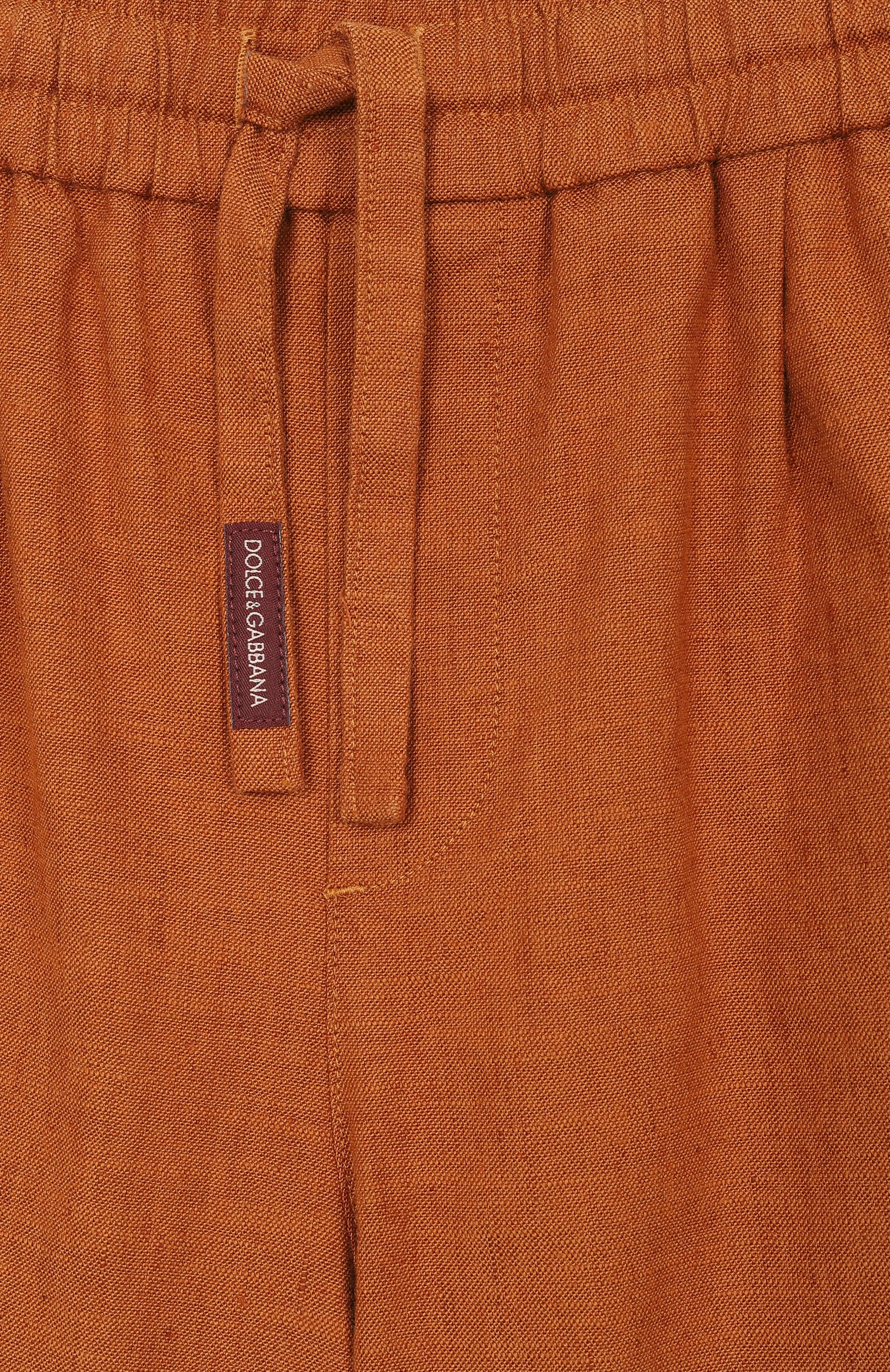 Шорты из хлопка и льна DOLCE & GABBANA, арт. L43Q58/LT372_001, фото 3