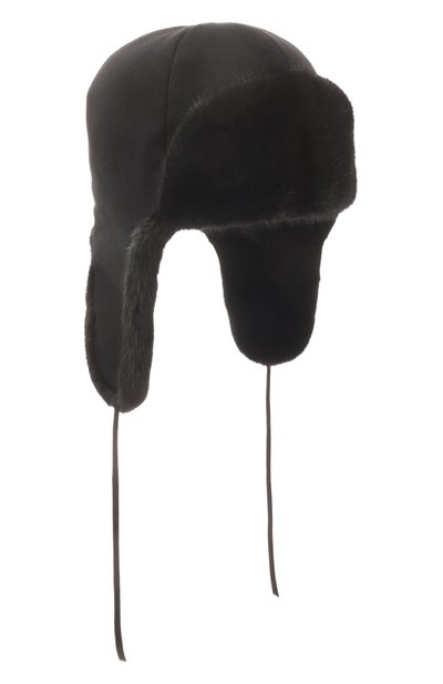 Женская кашемировая шапка-ушанка бруклин с отделкой из норки FURLAND, арт. 0130910010048600044