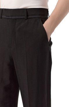 Мужские брюки из вискозы ANN DEMEULEMEESTER черного цвета, арт. B0012454/FA558 | Фото 5 (Материал внешний: Вискоза; Длина (брюки, джинсы): Стандартные; Стили: Минимализм; Случай: Повседневный; Автоматизация ТО: Проставлено; Автоматизация состава: Проставлено)