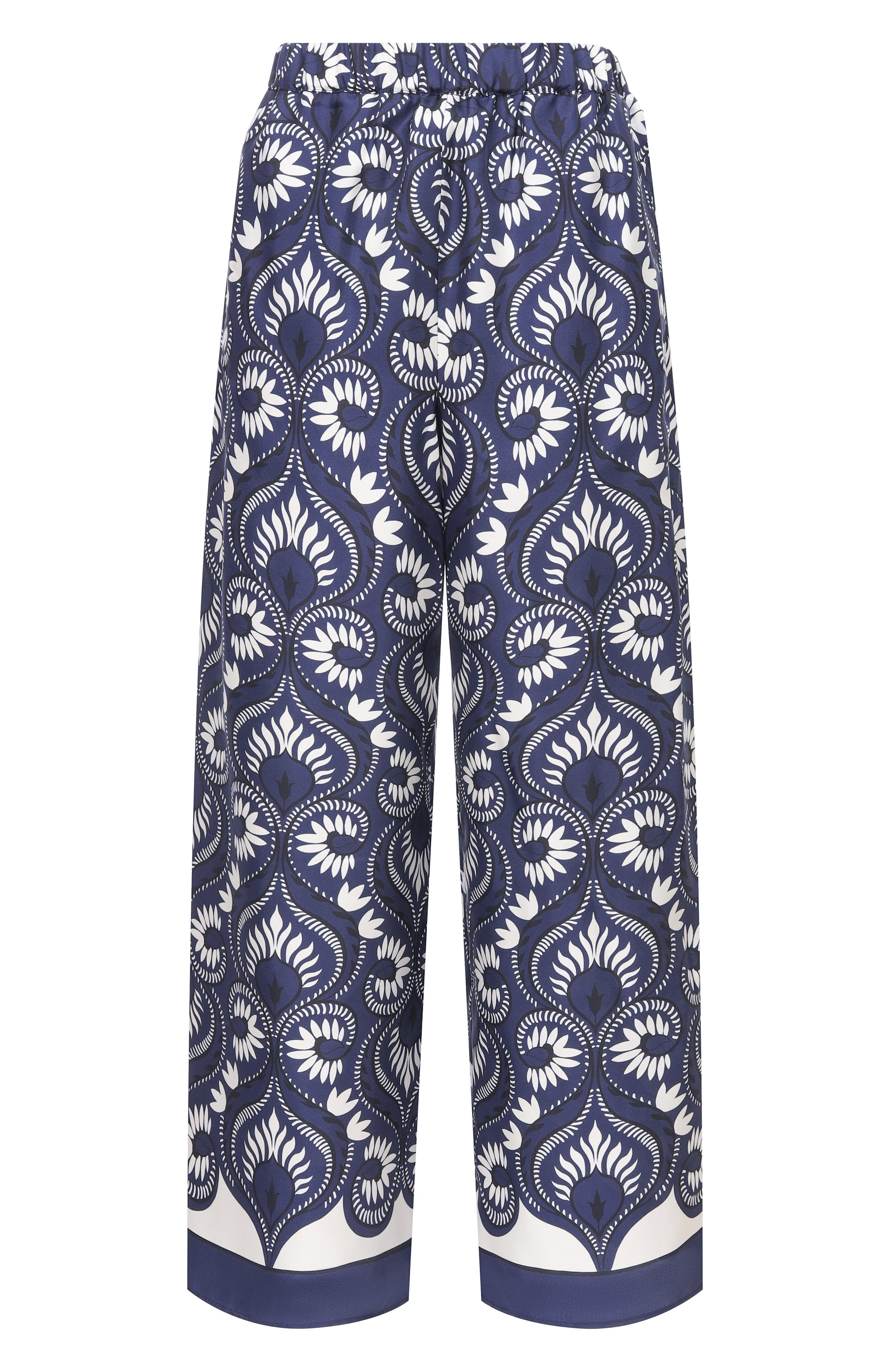 Шелковые брюки WEEKEND MAX MARA синего цвета по цене 39450 руб., арт. WKD0TTIC0, фото 1 Шелковые брюки WEEKEND MAX MARA, арт. WKD0TTIC0, фото 1