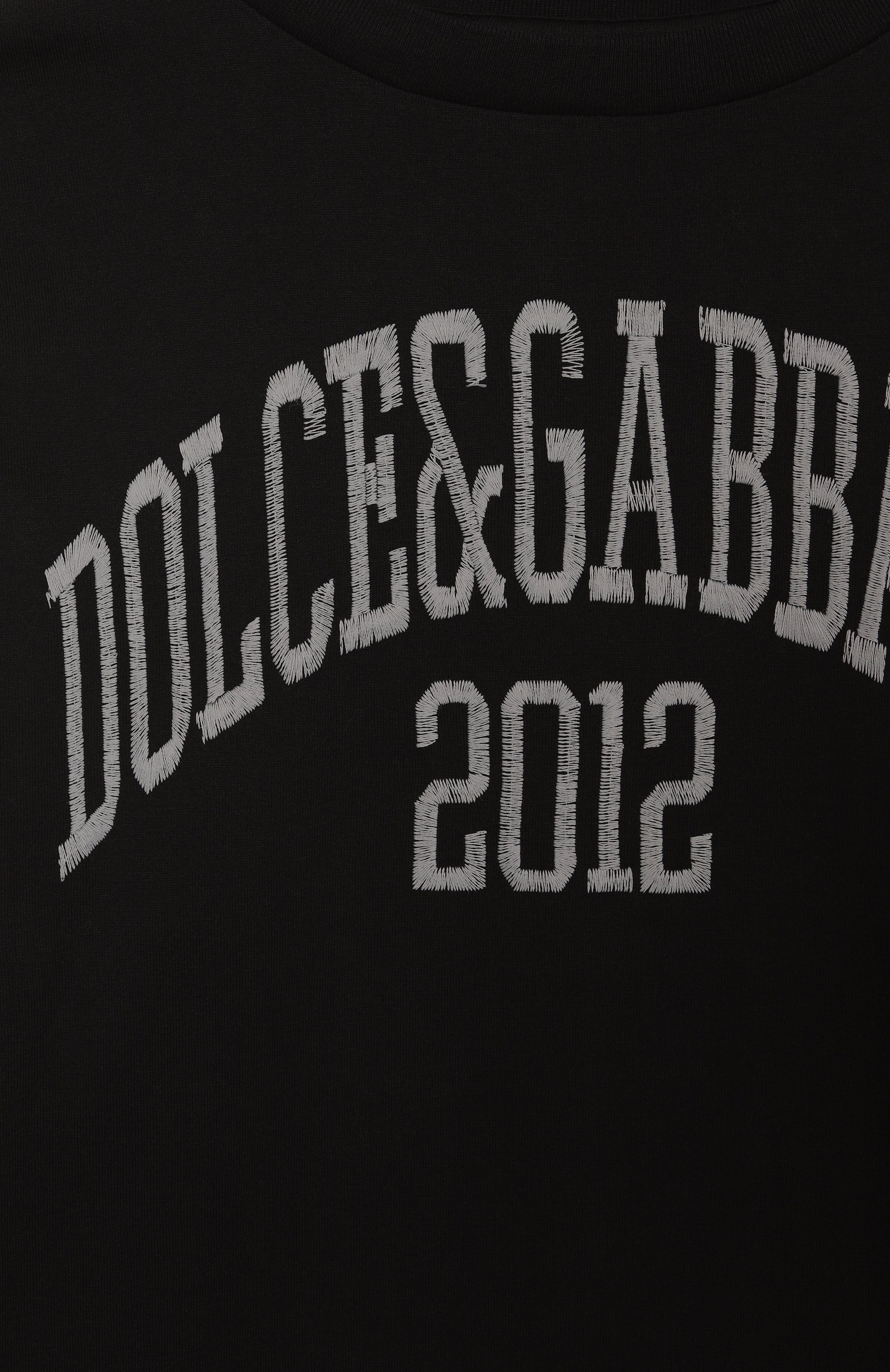 Хлопковый лонгслив DOLCE & GABBANA, арт. L4JTCY/G7PIN/8-12+, фото 3