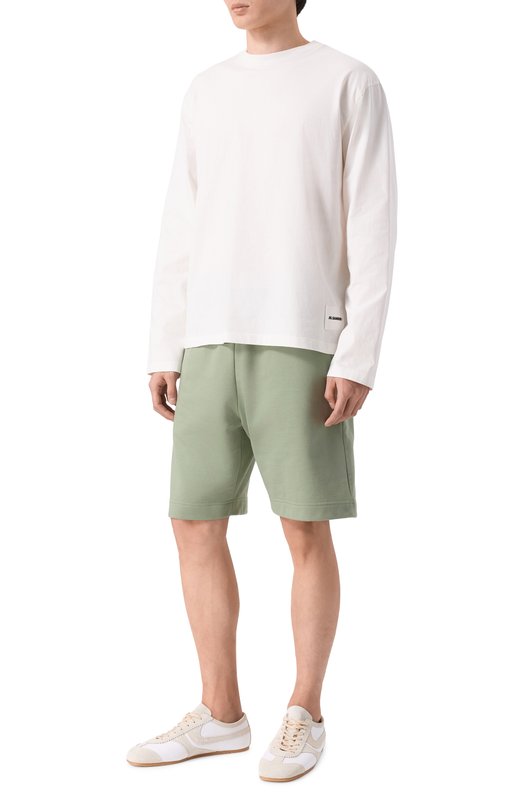 Хлопковые шорты Dries Van Noten 021158/3611 Зелёный  021158/3611 Фото 2