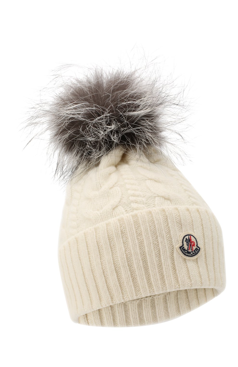 Шапка из смеси шерсти и кашемира MONCLER белого цвета по цене 32100 руб., арт. E2-093-99608-10-948AK, фото 1 Шапка из смеси шерсти и кашемира MONCLER, арт. E2-093-99608-10-948AK, фото 1