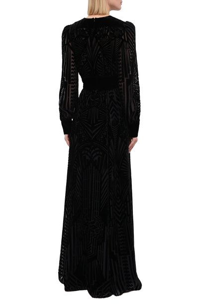 Платье из вискозы и шелка ZUHAIR MURAD черного цвета по цене 411000 руб., арт. DRP20345/VEDV003, фото 4 Платье из вискозы и шелка ZUHAIR MURAD, арт. DRP20345/VEDV003, фото 4