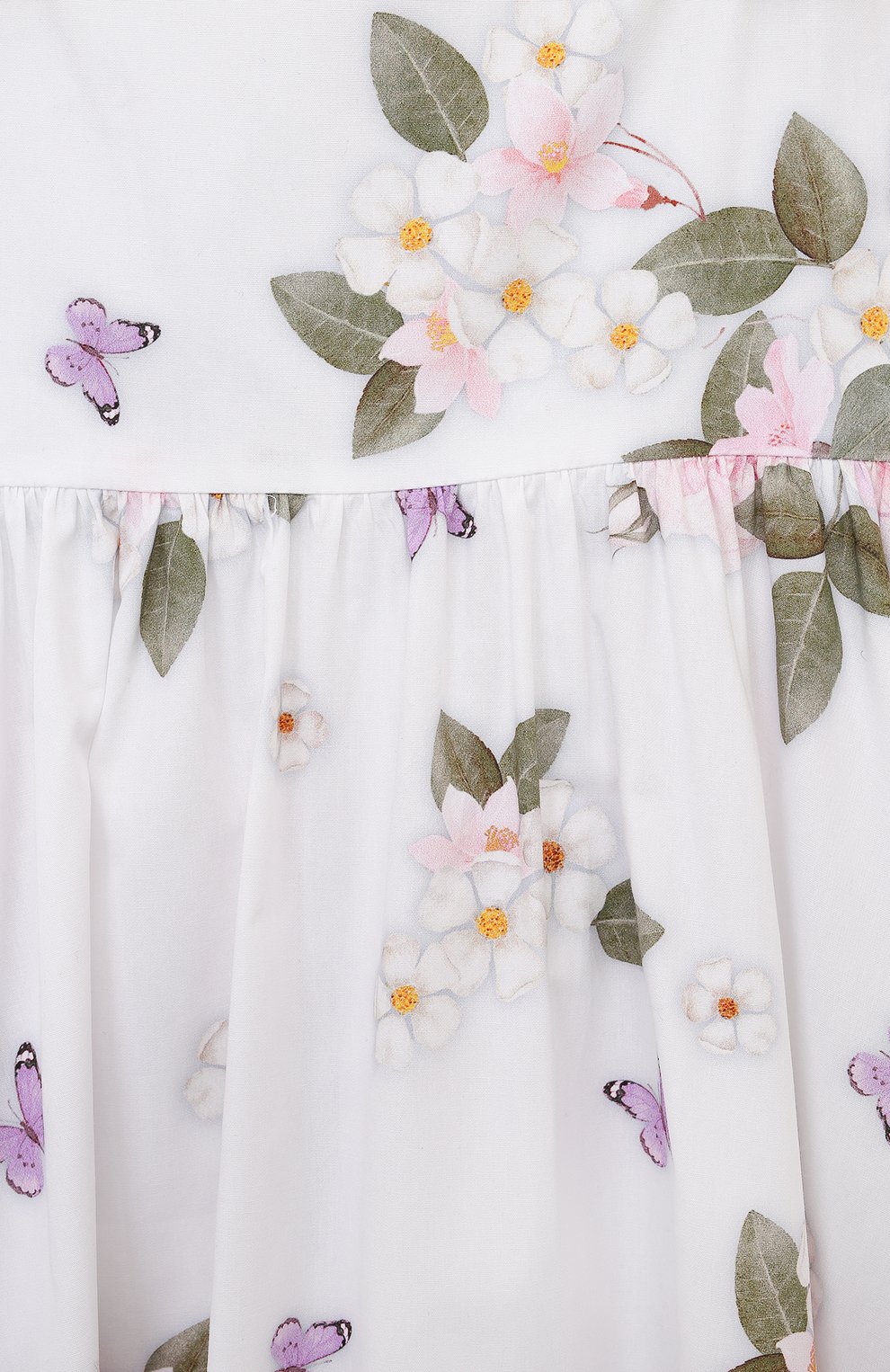 Хлопковый сарафан MONNALISA белого цвета по цене 33350 руб., арт. 11C923, фото 3 Хлопковый сарафан MONNALISA, арт. 11C923, фото 3