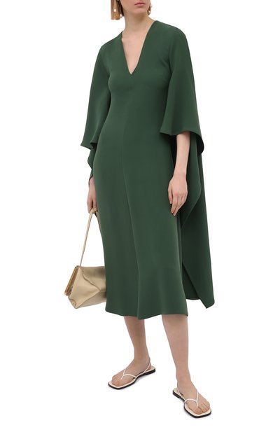 Шелковое платье VALENTINO зеленого цвета по цене 529000 руб., арт. VB3VAUP51MM, фото 2 Шелковое платье VALENTINO, арт. VB3VAUP51MM, фото 2