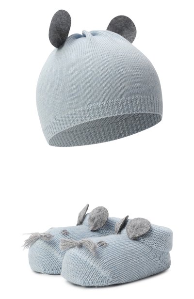 Шерстяной комплект из шапки и пинеток STORY LORIS, арт. 21056