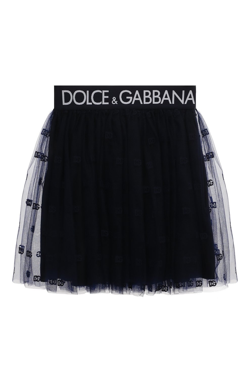 Юбка DOLCE & GABBANA темно-синего цвета по цене 54400 руб., арт. L54I61/HLM8T/8-14, фото 1 Юбка DOLCE & GABBANA, арт. L54I61/HLM8T/8-14, фото 1