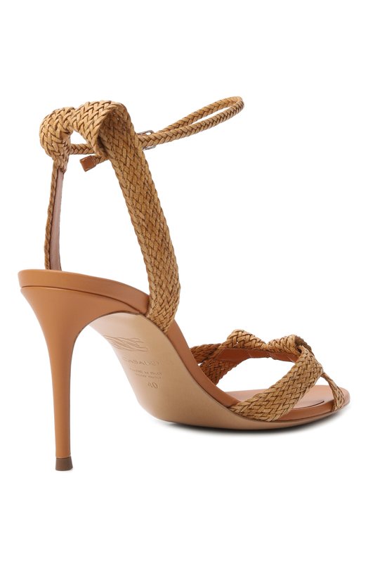 Кожаные босоножки Julia Mariposa 80 Casadei 1L453B0801/C3019 Коричневый  1L453B0801/C3019 Фото 5