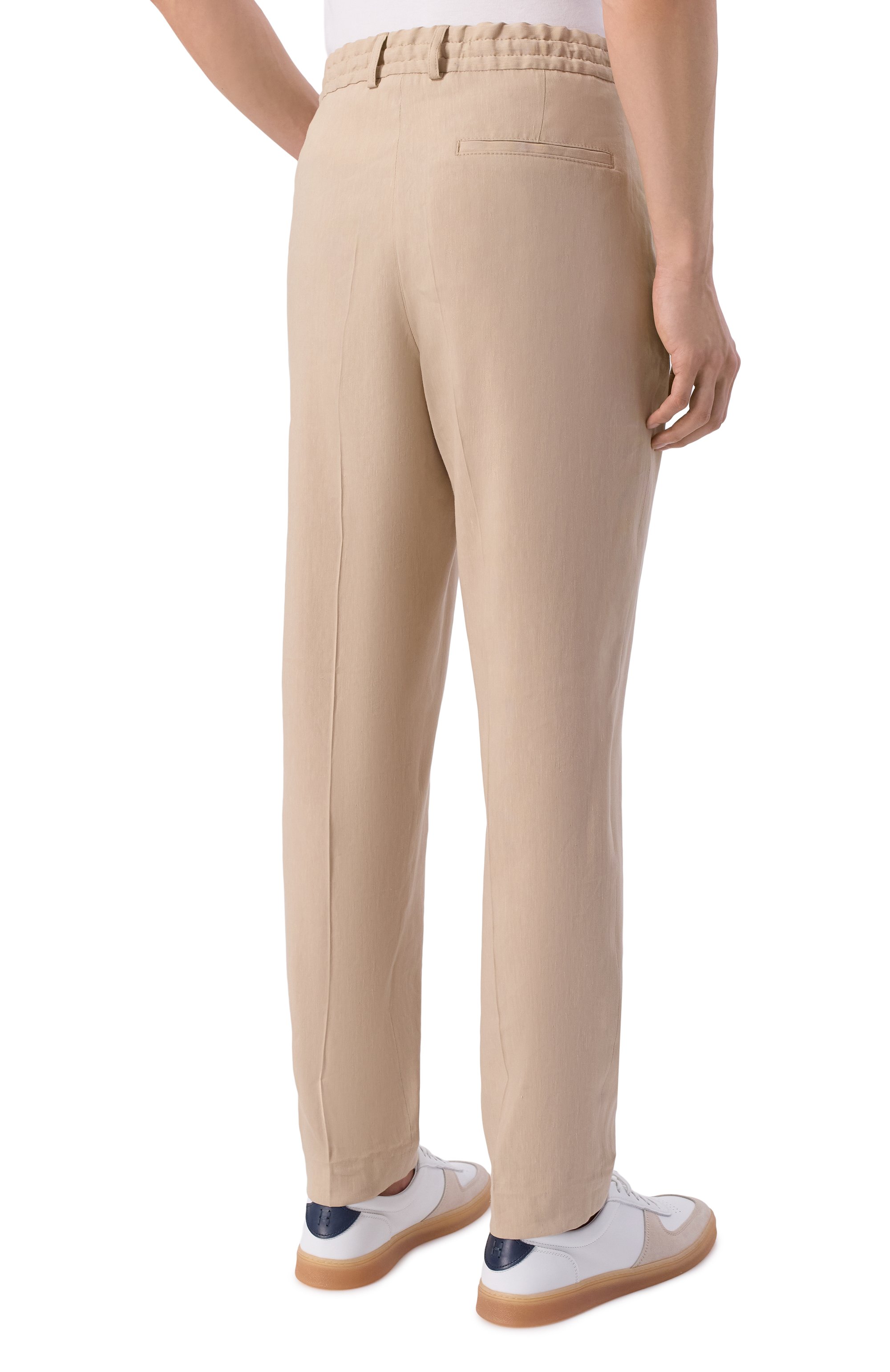 Брюки изо льна и вискозы BOSS, арт. 50561973, фото 4